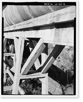 Historic Framed Print, Lake Hodges Flume, Along San Dieguito River between Lake Hodges & San Dieguito Reservoir, Rancho Santa Fe, San Diego County, CA - 16,  17-7/8" x 21-7/8"