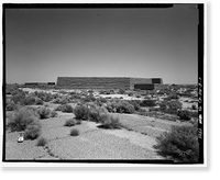 Historic Framed Print, Edwards Air Force Base, South Base, Rammed Earth Aircraft Dispersal Revetments, Western Shore of Rogers Dry Lake, Boron, Kern County, CA - 3,  17-7/8" x 21-7/8"