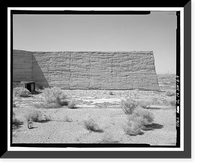 Historic Framed Print, Edwards Air Force Base, South Base, Rammed Earth Aircraft Dispersal Revetments, Western Shore of Rogers Dry Lake, Boron, Kern County, CA - 9,  17-7/8" x 21-7/8"