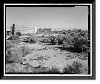 Historic Framed Print, Edwards Air Force Base, South Base, Rammed Earth Aircraft Dispersal Revetments, Western Shore of Rogers Dry Lake, Boron, Kern County, CA - 11,  17-7/8" x 21-7/8"