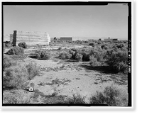 Historic Framed Print, Edwards Air Force Base, South Base, Rammed Earth Aircraft Dispersal Revetments, Western Shore of Rogers Dry Lake, Boron, Kern County, CA - 11,  17-7/8" x 21-7/8"