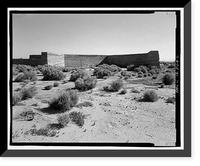 Historic Framed Print, Edwards Air Force Base, South Base, Rammed Earth Aircraft Dispersal Revetments, Western Shore of Rogers Dry Lake, Boron, Kern County, CA - 16,  17-7/8" x 21-7/8"
