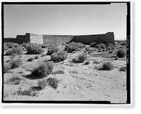 Historic Framed Print, Edwards Air Force Base, South Base, Rammed Earth Aircraft Dispersal Revetments, Western Shore of Rogers Dry Lake, Boron, Kern County, CA - 16,  17-7/8" x 21-7/8"