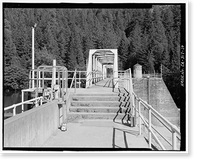Historic Framed Print, Pit 4 Diversion Dam, Pit River west of State Highway 89, Big Bend, Shasta County, CA - 10,  17-7/8" x 21-7/8"