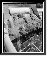 Historic Framed Print, Pit 4 Diversion Dam, Pit River west of State Highway 89, Big Bend, Shasta County, CA - 22,  17-7/8" x 21-7/8"