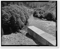 Historic Framed Print, Pit 4 Diversion Dam, Pit River west of State Highway 89, Big Bend, Shasta County, CA - 26,  17-7/8" x 21-7/8"