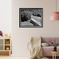 Historic Framed Print, Pit 4 Diversion Dam, Pit River west of State Highway 89, Big Bend, Shasta County, CA - 26,  17-7/8" x 21-7/8"