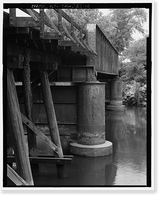 Historic Framed Print, Napa River Railroad Bridge, Spanning Napa River, east of Soscol Avenue, Napa, Napa County, CA - 6,  17-7/8" x 21-7/8"