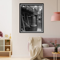 Historic Framed Print, Napa River Railroad Bridge, Spanning Napa River, east of Soscol Avenue, Napa, Napa County, CA - 6,  17-7/8" x 21-7/8"