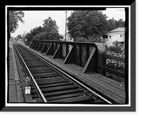Historic Framed Print, Napa River Railroad Bridge, Spanning Napa River, east of Soscol Avenue, Napa, Napa County, CA - 10,  17-7/8" x 21-7/8"