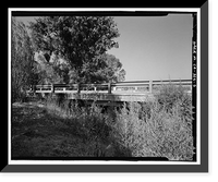 Historic Framed Print, Cottonwood Creek Bridge, Spanning Cottonwood Creek on Road 28, Madera, Madera County, CA - 5,  17-7/8" x 21-7/8"