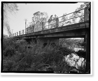 Historic Framed Print, Cottonwood Creek Bridge, Spanning Cottonwood Creek on Road 28, Madera, Madera County, CA - 6,  17-7/8" x 21-7/8"