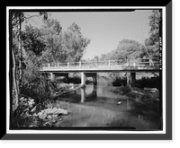 Historic Framed Print, Cottonwood Creek Bridge, Spanning Cottonwood Creek on Road 28, Madera, Madera County, CA - 8,  17-7/8" x 21-7/8"