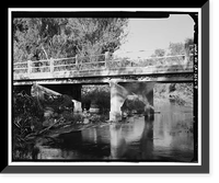 Historic Framed Print, Cottonwood Creek Bridge, Spanning Cottonwood Creek on Road 28, Madera, Madera County, CA - 9,  17-7/8" x 21-7/8"