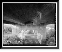 Historic Framed Print, Cottonwood Creek Bridge, Spanning Cottonwood Creek on Road 28, Madera, Madera County, CA - 13,  17-7/8" x 21-7/8"