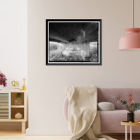 Historic Framed Print, Cottonwood Creek Bridge, Spanning Cottonwood Creek on Road 28, Madera, Madera County, CA - 13,  17-7/8" x 21-7/8"