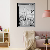 Historic Framed Print, Rosie the Riveter National Historical Park, SS RED OAK VICTORY, Moored at end of Dornan Drive, Pt. Richmond, Richmond, Contra Costa County, CA,  17-7/8" x 21-7/8"