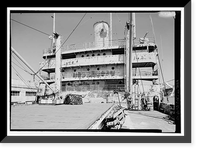 Historic Framed Print, Rosie the Riveter National Historical Park, SS RED OAK VICTORY, Moored at end of Dornan Drive, Pt. Richmond, Richmond, Contra Costa County, CA - 3,  17-7/8" x 21-7/8"