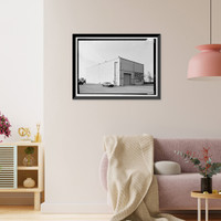 Historic Framed Print, Rosie the Riveter National Historical Park, Forge Shop, 1314 Canal Boulevard, Richmond, Contra Costa County, CA,  17-7/8" x 21-7/8"
