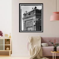 Historic Framed Print, Yellow Mill Bridge, Spanning Yellow Mill Channel at Stratford Avenue, Bridgeport, Fairfield County, CT - 16,  17-7/8" x 21-7/8"