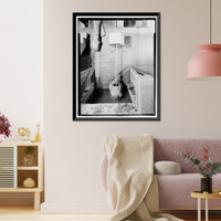 Historic Framed Print, Lake Whitney Water Filtration Plant, Filtration Plant, South side of Armory Street between Edgehill Road & Whitney Avenue, Hamden, New Haven County, CT - 22,  17-7/8" x 21-7/8"