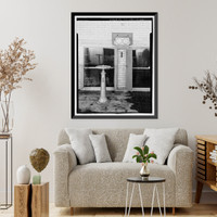 Historic Framed Print, Lake Whitney Water Filtration Plant, Filtration Plant, South side of Armory Street between Edgehill Road & Whitney Avenue, Hamden, New Haven County, CT - 26,  17-7/8" x 21-7/8"