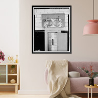 Historic Framed Print, Lake Whitney Water Filtration Plant, Filtration Plant, South side of Armory Street between Edgehill Road & Whitney Avenue, Hamden, New Haven County, CT - 27,  17-7/8" x 21-7/8"