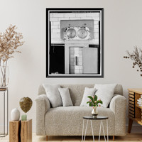 Historic Framed Print, Lake Whitney Water Filtration Plant, Filtration Plant, South side of Armory Street between Edgehill Road & Whitney Avenue, Hamden, New Haven County, CT - 27,  17-7/8" x 21-7/8"