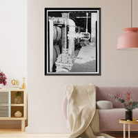 Historic Framed Print, Lake Whitney Water Filtration Plant, Filtration Plant, South side of Armory Street between Edgehill Road & Whitney Avenue, Hamden, New Haven County, CT - 31,  17-7/8" x 21-7/8"