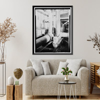 Historic Framed Print, Lake Whitney Water Filtration Plant, Filtration Plant, South side of Armory Street between Edgehill Road & Whitney Avenue, Hamden, New Haven County, CT - 32,  17-7/8" x 21-7/8"