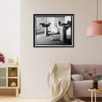 Historic Framed Print, Lake Whitney Water Filtration Plant, Filtration Plant, South side of Armory Street between Edgehill Road & Whitney Avenue, Hamden, New Haven County, CT - 38,  17-7/8" x 21-7/8"