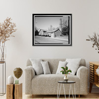 Historic Framed Print, Lake Whitney Water Filtration Plant, Armory Street Pumphouse, North side of Armory Street between Edgehill Road & Whitney Avenue, Hamden, New Haven County, CT - 2,  17-7/8" x 21-7/8"