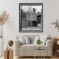 Historic Framed Print, Lake Whitney Water Filtration Plant, Armory Street Pumphouse, North side of Armory Street between Edgehill Road & Whitney Avenue, Hamden, New Haven County, CT - 8,  17-7/8" x 21-7/8"