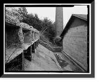 Historic Framed Print, Lake Whitney Water Filtration Plant, Armory Street Pumphouse, North side of Armory Street between Edgehill Road & Whitney Avenue, Hamden, New Haven County, CT - 9,  17-7/8" x 21-7/8"