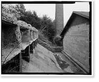 Historic Framed Print, Lake Whitney Water Filtration Plant, Armory Street Pumphouse, North side of Armory Street between Edgehill Road & Whitney Avenue, Hamden, New Haven County, CT - 9,  17-7/8" x 21-7/8"