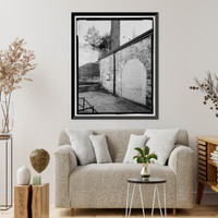 Historic Framed Print, Lake Whitney Water Filtration Plant, Armory Street Pumphouse, North side of Armory Street between Edgehill Road & Whitney Avenue, Hamden, New Haven County, CT - 12,  17-7/8" x 21-7/8"