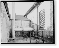 Historic Framed Print, Lake Whitney Water Filtration Plant, Armory Street Pumphouse, North side of Armory Street between Edgehill Road & Whitney Avenue, Hamden, New Haven County, CT - 13,  17-7/8" x 21-7/8"
