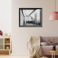Historic Framed Print, Lake Whitney Water Filtration Plant, Armory Street Pumphouse, North side of Armory Street between Edgehill Road & Whitney Avenue, Hamden, New Haven County, CT - 13,  17-7/8" x 21-7/8"