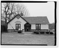Historic Framed Print, Lake Whitney Water Filtration Plant, Lake Whitney Dam, East side of Whitney Avenue near intersection with Armory Street, Hamden, New Haven County, CT - 7,  17-7/8" x 21-7/8"