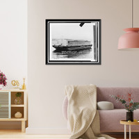 Historic Framed Print, U.S. Coast Guard Buoy Tenders, 133' Class, U.S. Coast Guard Headquarters, 2100 Second Street Southwest, Washington, District of Columbia, DC,  17-7/8" x 21-7/8"