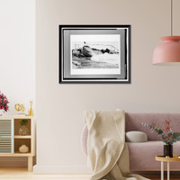 Historic Framed Print, U.S. Coast Guard Buoy Tenders, 180' Class, U.S. Coast Guard Headquarters, 2100 Second Street, Washington, District of Columbia, DC,  17-7/8" x 21-7/8"