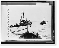 Historic Framed Print, U.S. Coast Guard Buoy Tenders, 180' Class, U.S. Coast Guard Headquarters, 2100 Second Street, Washington, District of Columbia, DC - 2,  17-7/8" x 21-7/8"
