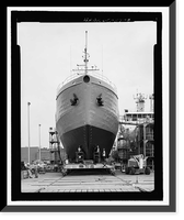 Historic Framed Print, U.S. Coast Guard Buoy Tenders, 180' Class, U.S. Coast Guard Headquarters, 2100 Second Street, Washington, District of Columbia, DC - 2,  17-7/8" x 21-7/8"