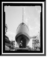 Historic Framed Print, U.S. Coast Guard Buoy Tenders, 180' Class, U.S. Coast Guard Headquarters, 2100 Second Street, Washington, District of Columbia, DC - 4,  17-7/8" x 21-7/8"
