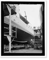 Historic Framed Print, U.S. Coast Guard Buoy Tenders, 180' Class, U.S. Coast Guard Headquarters, 2100 Second Street, Washington, District of Columbia, DC - 6,  17-7/8" x 21-7/8"