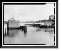 Historic Framed Print, Palm Valley Bridge, County Road 210 spanning Intracoastal Waterway, Ponte Vedra Beach, St. Johns County, FL,  17-7/8" x 21-7/8"