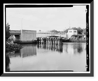 Historic Framed Print, Palm Valley Bridge, County Road 210 spanning Intracoastal Waterway, Ponte Vedra Beach, St. Johns County, FL - 6,  17-7/8" x 21-7/8"