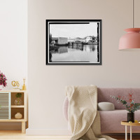 Historic Framed Print, Palm Valley Bridge, County Road 210 spanning Intracoastal Waterway, Ponte Vedra Beach, St. Johns County, FL - 6,  17-7/8" x 21-7/8"