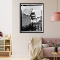 Historic Framed Print, Palm Valley Bridge, County Road 210 spanning Intracoastal Waterway, Ponte Vedra Beach, St. Johns County, FL - 8,  17-7/8" x 21-7/8"