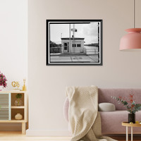 Historic Framed Print, Palm Valley Bridge, County Road 210 spanning Intracoastal Waterway, Ponte Vedra Beach, St. Johns County, FL - 11,  17-7/8" x 21-7/8"